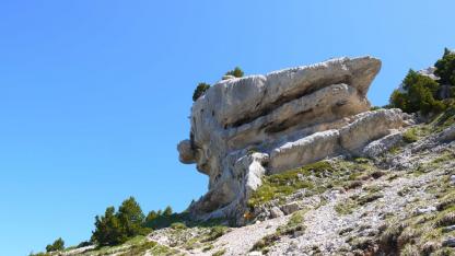 Le rocher érodé de la Folatière