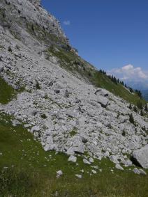 Rochers dans l'ascension